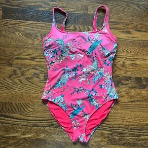 Johnny Was one piece bathing suit with bra support and pads included